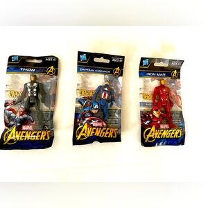 Brand New Marvel Hasbro Avengers Action Figures. Captain America, Iron Man, Thor